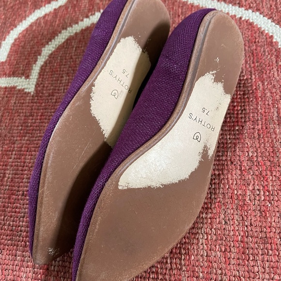 Rothy’s Merino Wool Point, Purple, Size 7.5 - Picture 2 of 5